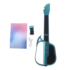 스마트 전자 기타 휴대용 접이식 스트링리스 7개의 노트 버튼으로 쉽게 연주할 수 있는 음악 입문용, 02 Green