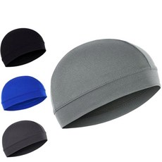 통기성 비니 자전거모자 스포츠 스컬캡 메쉬 블랙, 1개