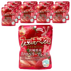 부르본 페투치네 구미 프리미엄 딸기 블렌드 맛, 50g, 10개