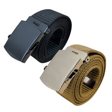 1+1 군용 벨트 전술 작업복 청바지 허리띠, 블랙+베이지, 2개