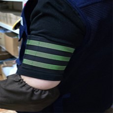 집쏙 야간작업 다목적 안전 형광 밴드 2P 공사장 작업용야광밴드, 기본형