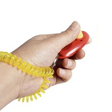 반려동물 애견 긍정 칭찬훈련 딸깍 버튼 도구 클리커, 1개
