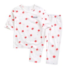 그린베베 여름용 영유아 토마토 면 내의(7부)