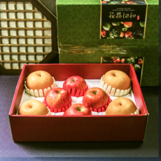 [특가행사중] 가락시장 새벽경매 명품 사과배 혼합선물세트 3.5kg(사과4 배4), 1세트