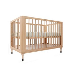 【SN】原生櫸木多功能嬰兒床(不含床墊) 嬰兒床 木床 櫸木床 多功能床 加購床墊 床墊【六甲媽咪】, 1個, 原生櫸木多功能嬰兒床(不含床墊)