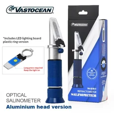 Vastroceean 바닷물 굴절계 광학 비중계 해양 수족관용 염도 측정기 New, 01 Blue Aluminium Head