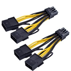 NVIDIA 그래픽 카드 전원 케이블 030-0571-000 CPU 8핀 남성용에서 듀얼 PCIe 여성용 어댑터 Tesla K80M40M60P40P100용 4인치10cm