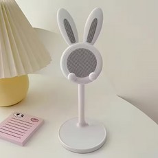 탁상용 책상 휴대폰 받침대 토끼 휴대폰 거치대, 2개, 화이트, R_1