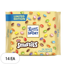 리터스포트 스마티스 화이트 초콜릿, 100g, 14개