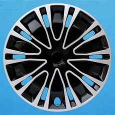 자동차 휠커버 플라스틱 장식 개조형 14 15 16인치 탈착공구 호환 휠캡 튜닝용, 13인치 AK 모델 - 실버 블랙, 1개
