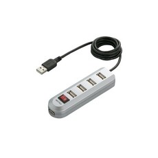 iBUFFALO USB2.0Hub 셀프 & 버스 파워 4+1 포트 스위치 부착 실버 PlayStation4 PS4 동작 확인 BSH5A02SV, 1개, 상세페이지 참조, 상세페이지 참조