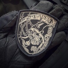 （圓仔）酋長『生命收割者』刺繡臂章 - 魔術貼士氣章識別章任務章, 1個