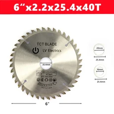 TCT 목공 톱날 목재 절단 도구 다기능 원형 디스크 4 인치 6 7 8 30T 1 개, 01 China Mainland, 03 6 Inchx25.4mmx40T