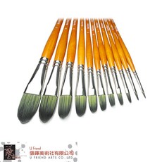 Macro Wave 馬可威 AR53 壓克力油畫兩用筆 單支半圓刷, 1個, 0, 0號