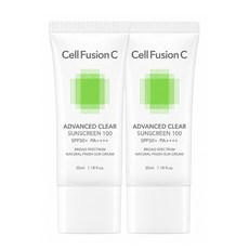 셀퓨전씨 어드밴스드 클리어 썬스크린 100 SPF 50+ PA++++, 35ml, 2개