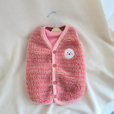 블랙 숑숑 수면조끼, 핑크, 1개