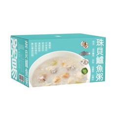 粥易 珠貝金鯧魚粥 即食粥料理包 台灣米, 400g, 6個