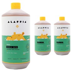 알라피아 에브리데이 시어 어린이 버블 배스 유칼립투스 민트 향, 950ml, 3개