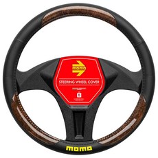 MOMO 모모 BRIAR 브라이어 손잡이 덮개 스티어링 커버 ITALY 이탈리아 밀라노 S 사이즈 블랙/브라운우드