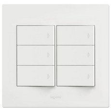 [본사정품] 르그랑 아펠라 화이트) 스위치 중6구(하단3로), 1개