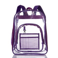 투명 야구 직관 가방 방수 백팩 pvc 야구가방 공연 관람 덕질 야구장 준비물 비치 짐가방, 퍼플, 1개