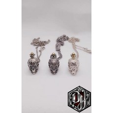 彫暉老師設計 雷神嘎巴拉骷髏項鍊 (小/中號) - 台灣紋身器材, 1個, 小號局部拋光復古項鍊款