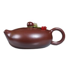 原礦朱泥紫砂泡茶壺功夫茶道, 1個, 文人扁西施:150ML