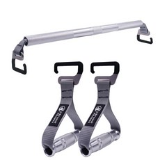 핸들이 있는 휴대용 저항 밴드 키트 루프 탄성 스쿼트 데드리프트 운동 장비 업그레이드된 E형, sliver set, 1개