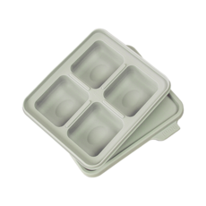 홍스마마 플래티넘 실리콘 이유식 큐브 이유식 준비물 얼음틀 아이스몰드 아이스 트레이 실리콘 몰드 마늘틀, 1개, 90ml, 그린베이지