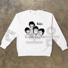 비틀즈 The Beatles 비틀스 겨울 프린트 긴소매 티셔츠 유니섹스 맨투맨 화이트
