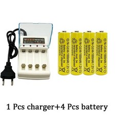 핫AA Ni-cd 배터리 1.2V 충전식 1000mAh 시계 마우스 전기 장난감 리모컨 Cd 사용됨, 09 1 charger- 4 battery, 01 1.2V용