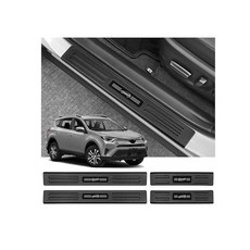 Bercicci 토요타 2013-2017 2018 RAV4 액세서리용 도어 씰 프로텍터 4개 매트 블랙 ABS 소재 전면 및 후면 도어 자동차 페달 킥 보호, Bercicci 토요타 2013-2017 2018 RA, 토요타 2013-2018 RAV4용