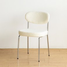 [당일발송]체리브 루니아 패브릭 식탁의자 실버 인테리어의자, 1개, 부클레화이트