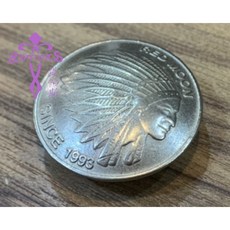 安提帕斯手工皮革白銅製印第安人像24mm裝飾扣g14199, 1個