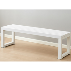 소소부띠크 비비드 컬러 야외벤치 대기 의자 포토존 매장 카페 100cm, 화이트