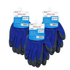 나이텍스 U3 NBR 코팅 장갑 / 신축성이 우수한 다목적 다용도 장갑 M/L, 3개
