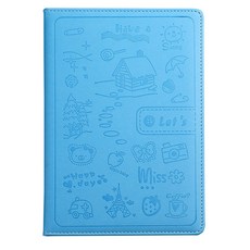 문리버 고급 가죽 귀여워요 다이어리 A5 만년 노트, 푸른 색 푸른 색