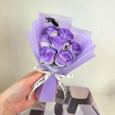 드림코브 비누꽃 드라이플라워 미니꽃다발, 보라빛