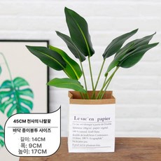 여인초 조화 1.6m 극락조 카페 파라다이스, 45cm 천국새+작은 종이백