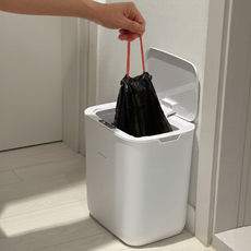 코지리빙 스마트 센서 자동 쓰레기통 냄새차단 이지패킹 휴지통 10L, 퓨어화이트