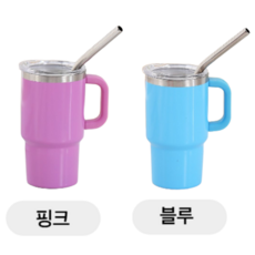 1+1 304스텐 미니 텀블러 소주잔 캠핑용 미니잔, 1세트, 핑크+블루