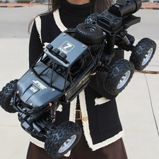 4G 제어 자동차 회전 시계 스케일 트럭 기갑 스턴트 비율 소형 충전 등반, 1 대형 스포츠 클라이밍 블랙 스프레이 가능, 4 선물하기 바디 배터리 4세트 리모컨 배터리