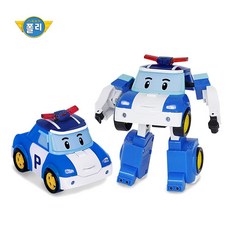 [백화점 출고] 로보카폴리 4인치 자동차 변신로봇 폴리 경찰차 변신 완구 장난감