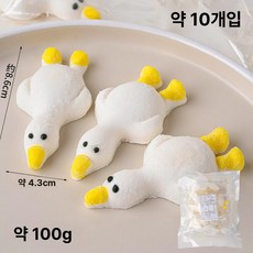 오리마시멜로 거위 젤리 디저트 케이크 마쉬멜로 데코 구매 면직물 약 마시멜로 한 장식 시, 누운 오리 100g 약 10개 개별포장, 1개, 1g