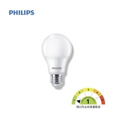 필립스 LED 에센셜벌브 8W 전구색 주광색 3000K 6500K 효율 1등급 프리볼트, 1개