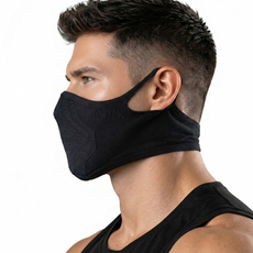 타이트엔드 양방향 스포츠 마스크 숏타입, 블랙