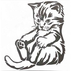 ST-CU2-0140 貓咪圖案造型版, 1個