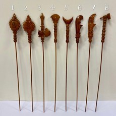 神明法器兵器配件木雕單支賣場，精緻木質工藝，適用各式神明兵器搭配, 1個, 1