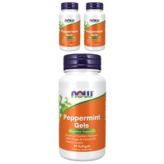 NOW Foods 薄荷凝膠軟膠囊, 90顆, 3罐