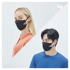 ILE 쿼드 발수코팅 비말차단 향균마스크 재사용가능, 베이지 L, 1개
